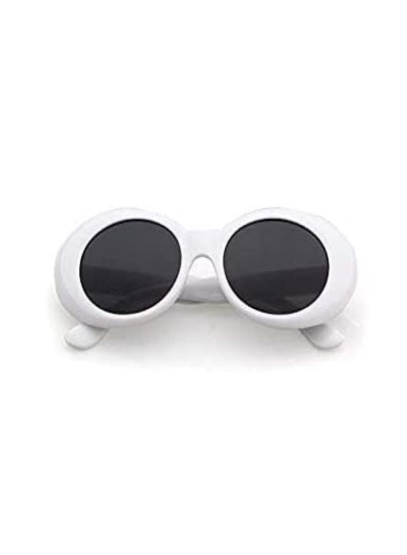 Generic Clout Goggles Oval Sunglasses Mod Style Retro Thick Frame Kurt Cobain Inspired Sunglasses With Round Lens vintage  - Image 3