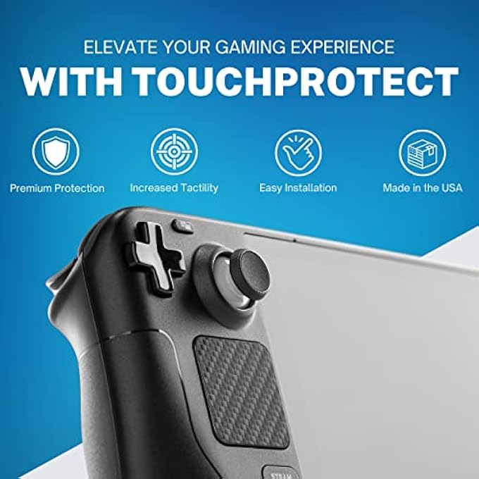 TouchProtect STEAM DECK - ADD STYLE, TACTILE FEEDBACK, AND PROTECT YOUR STEAM DECKS' TRACKPADS! MORE THAN JUST A SKIN. (CARBON - BLACK) - Image 2