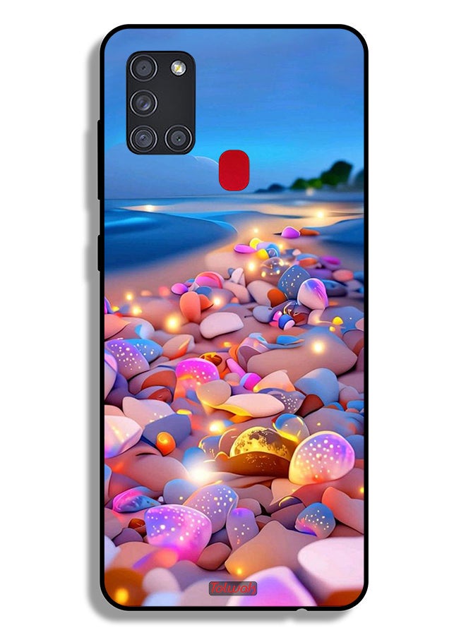 Tolwak Samsung Galaxy A21s Protective Case Cover Stones Art - Image 1