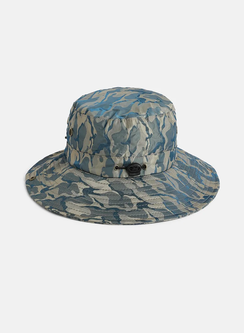 Haute Sauce  Camouflage Sun Hat - Blue for Women | Best Price UAE
