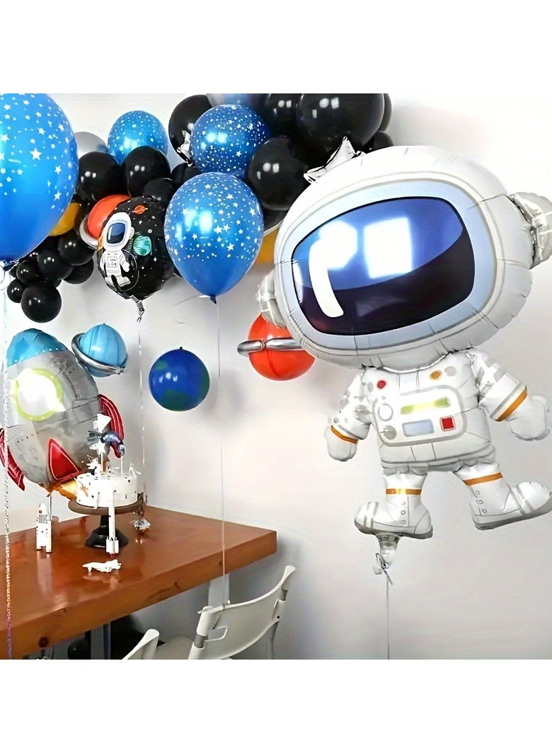 3pcs Large Space Balloons with Astronaut, Rocket, UFO Design, Birthdays Space Party Decorations Supplies, Room Decor - Image 2