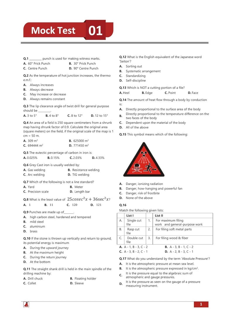 ISRO Technician B Fitter Recruitment Exam 2024 (English Edition) - Indian Space Research Organization - 10 Full Length Mock Tests with Free Access To Online Tests  - Image 4