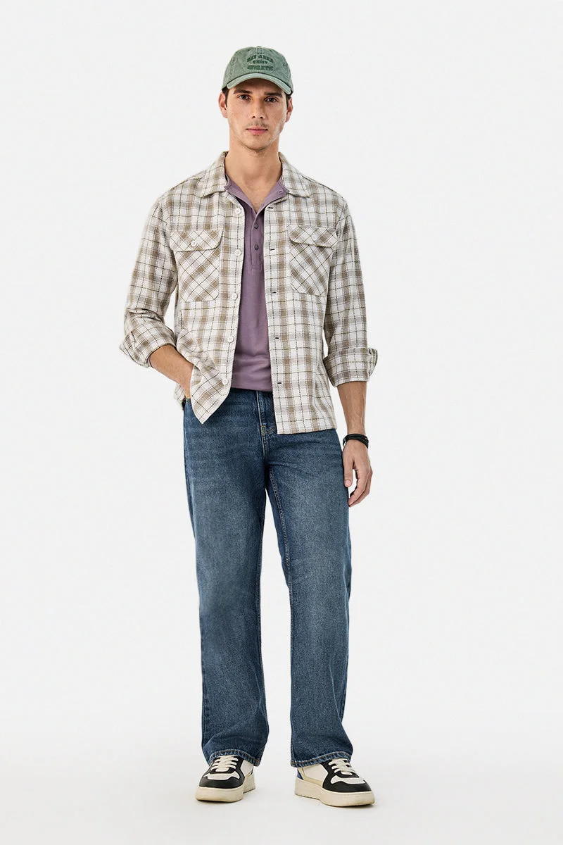 SNITCH Double Pocket Flannel Plaid Overshirt