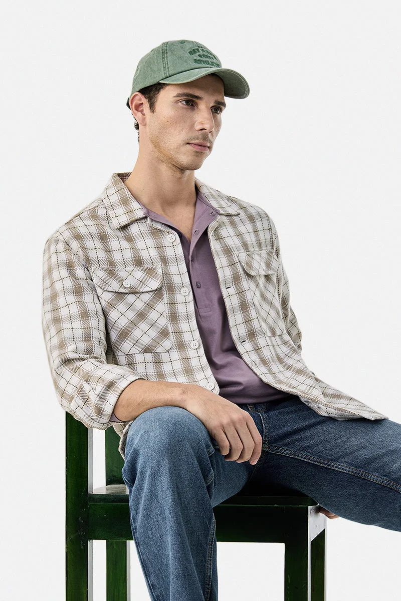 SNITCH Double Pocket Flannel Plaid Overshirt