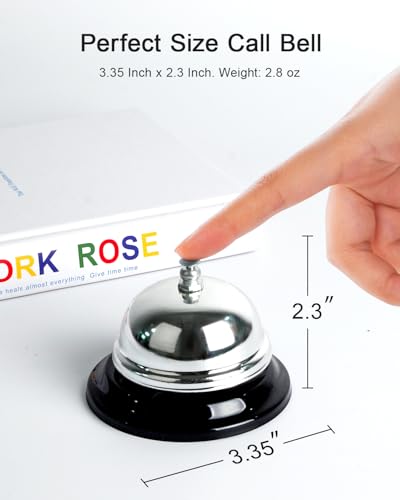 Anyongora Bell for Desk – Loud & Clear Call Bell & Service Bell with Matte Anti-Rust Steel, Small 3.35" Footprint, Durable Design for Restaurants,Schools, Reception, and Hotel Use - Image 2