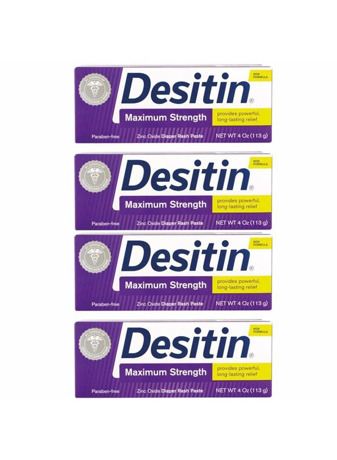 DESITIN Maximum Strength Diaper Rash Paste 4 oz (Pack of 4) - Image 1