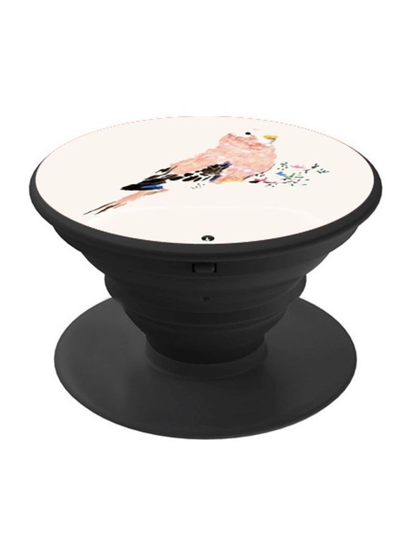 RKN حامل هاتف بوب سوكت مطبوع باللون الوردي/الأسود/البيج - Image 2