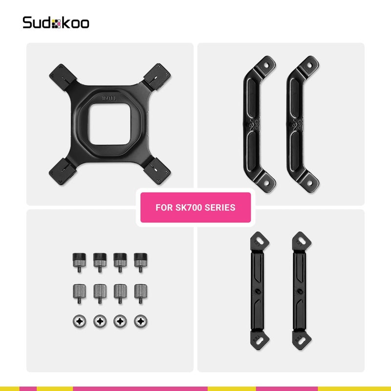 حامل مبرد وحدة المعالجة المركزية Sudokoo لسلسلة SK700: مجموعة حامل تركيب المبرد الهوائي لـ AM4، AM5، Intel LGA 1851/1700/1200/115X - إطار ثابت مضاد للانحناء للمبرد - Image 3