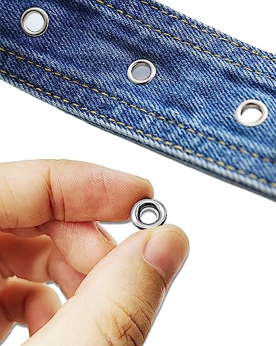 Bluemoona 1000 Pcs - Grommet Eyelets 3/16" 4mm Canvas Clothes Leather Self Backing (Nickel) - Image 4