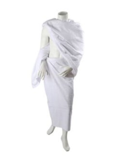 FULL JOY Ihram 2-Piece Hajj And Umrah Religious Cloth For Men , White  - Image 1