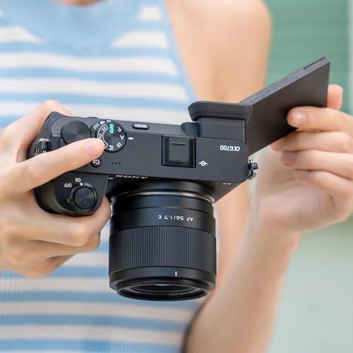 VILTROX 56mm f1.7 E Lens for Sony e-Mount 56mm F1.7 E Autofocus Large Aperture Portrait APS-C Lens Compatible with Sony a6000 a6100 a6300 a6400 a6500 a6600 a6700 a7iv a7rv ZV-E10 - Image 2