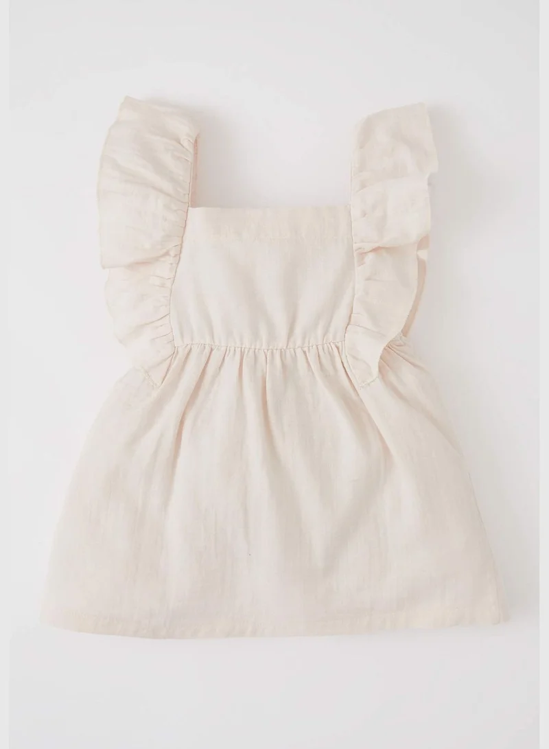 DeFacto Regular Fit Sleeveless Frill Detail Mini Dress