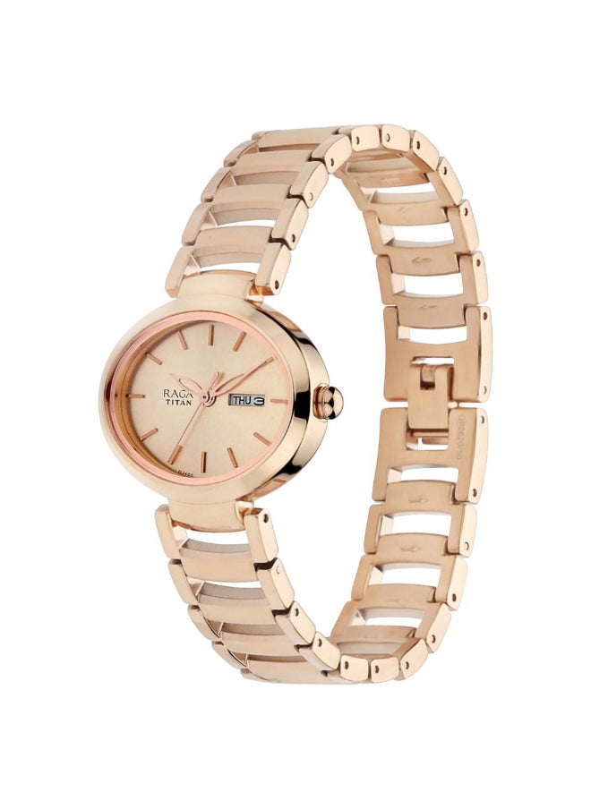 TITAN - Viva Analog Rose Gold Dial Women's Watch-2620WM01 - Image 1