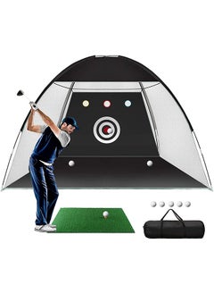 Garlo Golf Practice Net, 3x2M Golf Hitting Training Aids Nets with Target and Carry Bag for Backyard Driving Chipping - 1 Golf Mat -5 Golf Balls - 1 Golf Tees- Men Kids Indoor Outdoor Sports Game  - Image 1