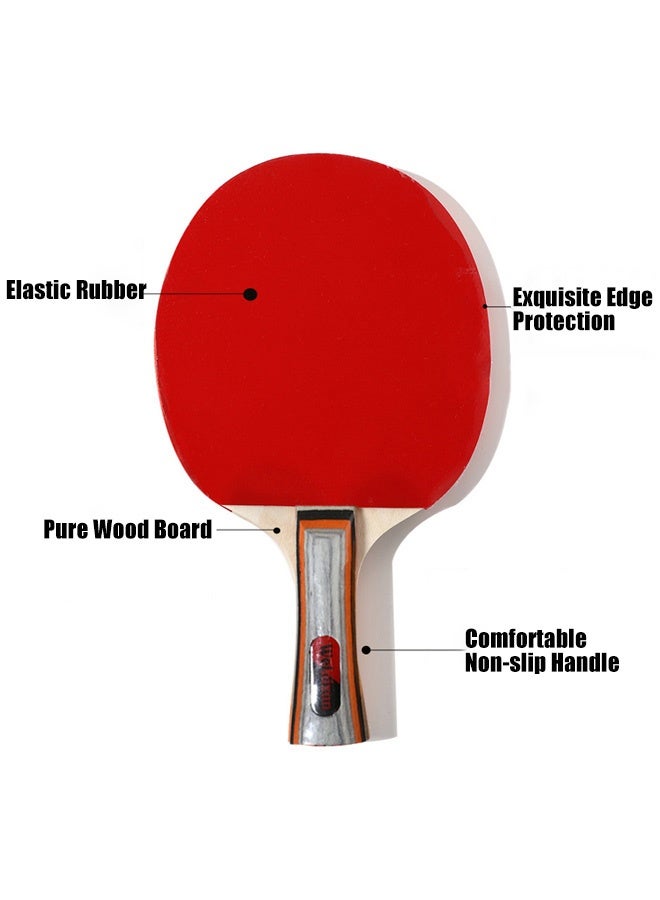 Hanayo Table Tennis Racket Set Ping Pong Paddles Set High-Performance Table Tennis Paddle with 3 Balls for Indoor & Outdoor Games(Multicolour) - Image 3