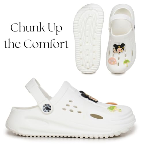 TRASE Stylish Clogs for Woman | Lightweight & Comfortable Waterproof Sandals for Women | Extra Soft, Anti-Skid Slip-On Footwear (White, 6 UK) - Image 4