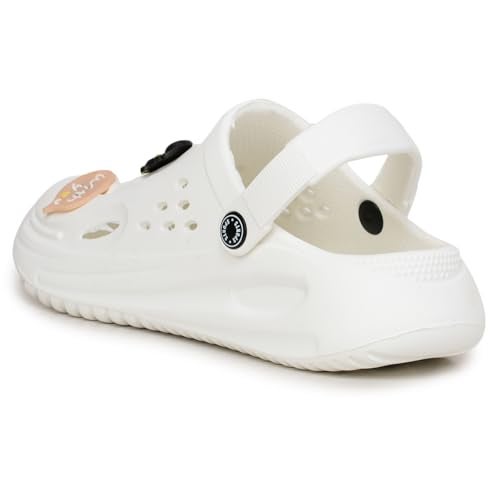 TRASE Stylish Clogs for Woman | Lightweight & Comfortable Waterproof Sandals for Women | Extra Soft, Anti-Skid Slip-On Footwear (White, 6 UK) - Image 5
