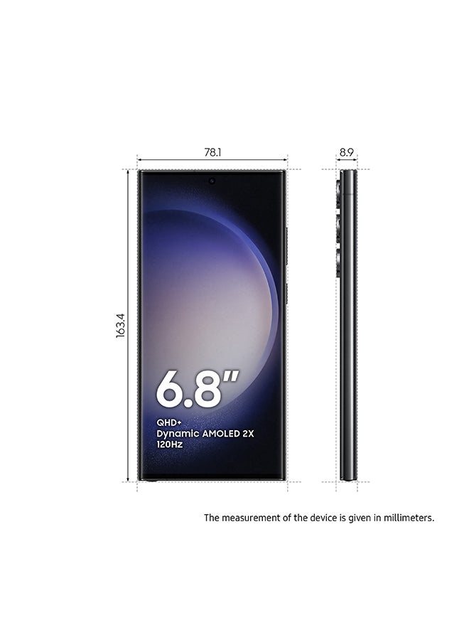 Samsung Galaxy S23 Ultra 5G Dual SIM Phantom Black 12GB RAM 256GB  - Middle East Version - Image 2