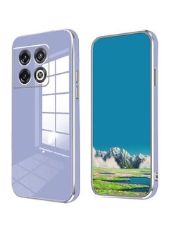 Compatible With OnePlus 10T/OnePlus ACE Pro Case, Soft TPU Thin Protective Phone Cover with Matte Finish, Anti-Fall Drop Protection,Shockproof Case,Straight Edge Electroplated Case, Purple