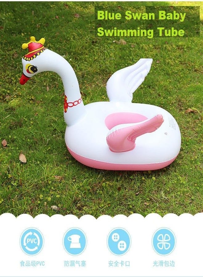 ARUP عوامة سباحة للأطفال قابلة للنفخ على شكل بجعة زرقاء صيفية من ARUP، مزودة بمقعد، من المستلزمات الأساسية لحفلات حمام السباحة. - Image 3