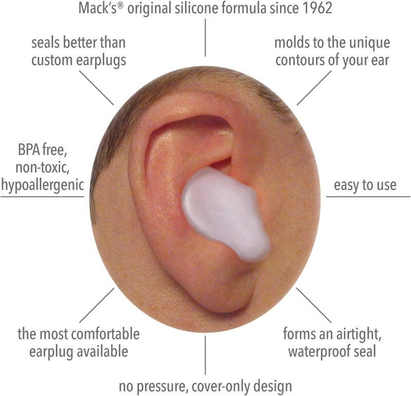 Mack's Pillow Soft Silicone Earplugs Value Pack, 6 Count - Image 2
