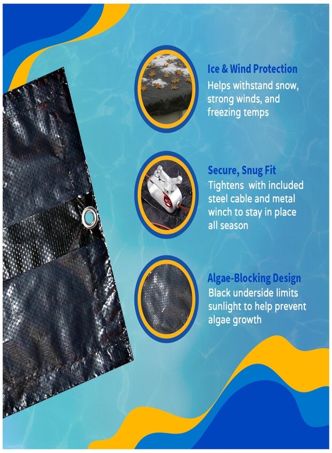 Blue Wave 8-Year 16-ft x 25-ft Oval Above Ground Pool Winter Cover - Image 5