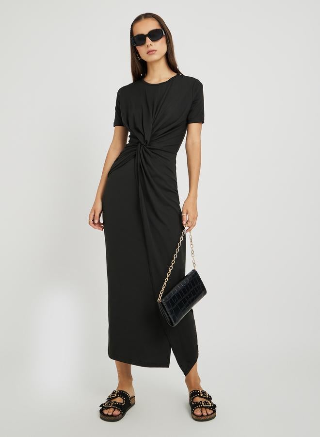 Take Two Twist Front Midi Dress  - Image 1