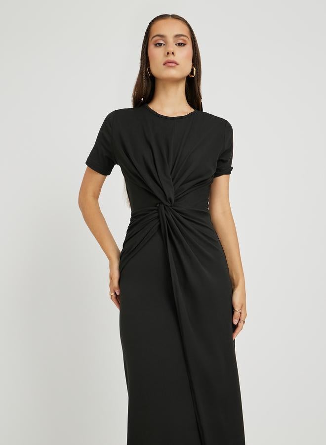 Take Two Twist Front Midi Dress  - Image 2
