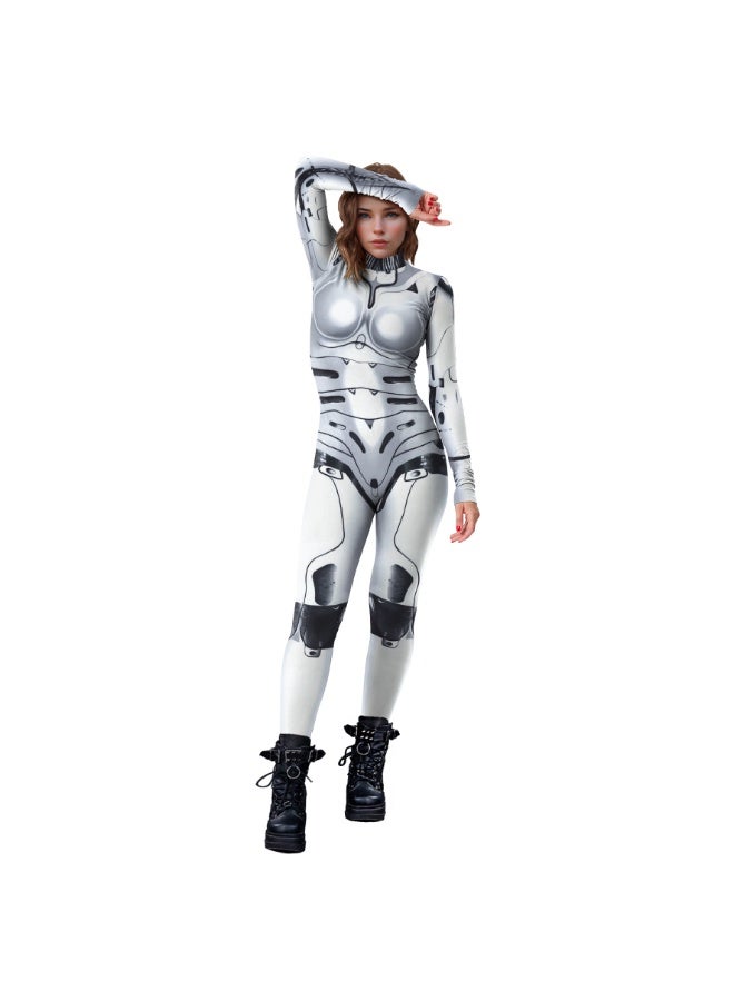 NIBEMINENT The best-selling mechanical digital printed tight-fitting costume for autumn one-piece suits - Image 1