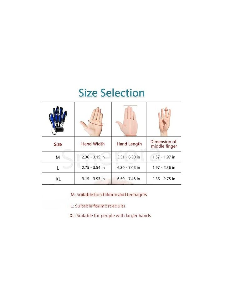 Generic SKUAI Rehabilitation Robot Gloves Hemiplegia Finger Rehabilitation Trainer Robot Gloves Functional Hand Splint for Long-Term Relief,Right-XL (Color : Left, Size : M) - Image 4
