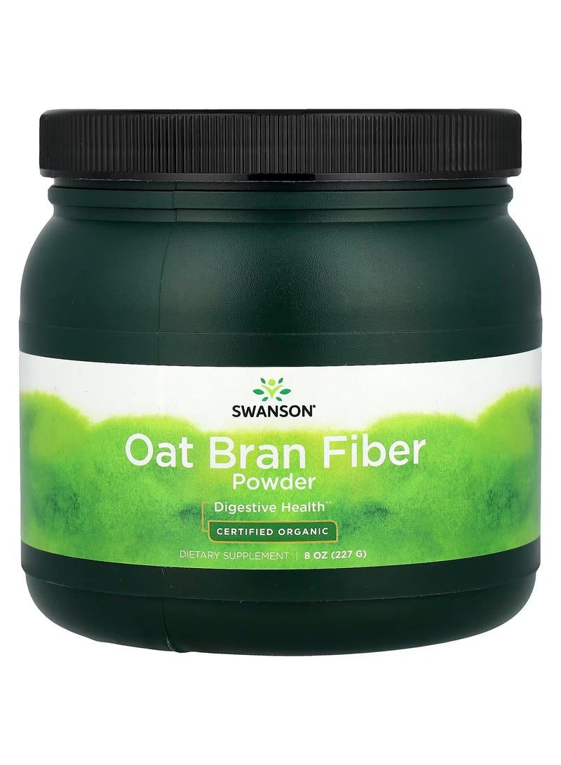 Swanson, Certified Organic Oat Bran Fiber Powder, 8 oz (227 g)