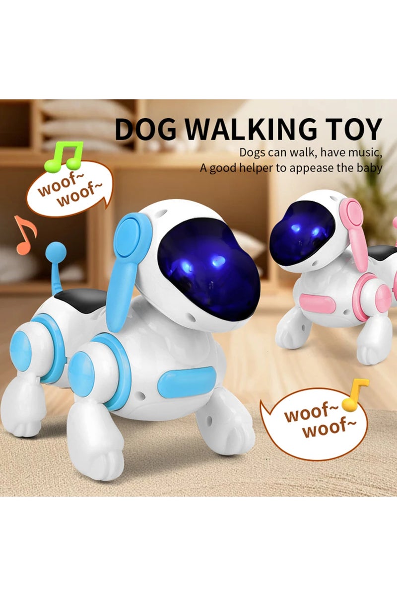 erorex Blue Smart Interactive Robotic Dog,Simulated Walking, Light, Sound, Music, Children's Educational Cr - Image 2