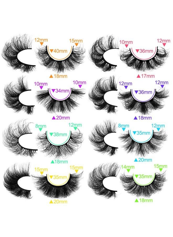 zanlufly - 48 Pairs Mink Lashes Fluffy Thick Eyelashes 8 Styles Mixed Dramatic Long Faux Mink Eye Lashes Pack 10D Curl Wholesale Bulk Luxury Soft Fake Eyelashes - Image 1