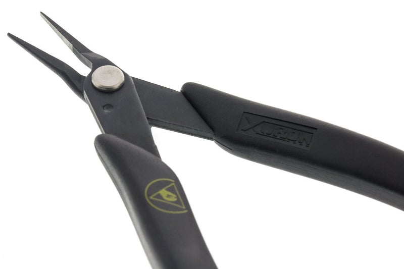 XURON - 450SAS Tweezer Nose Pliers - Serrated, ESD Safe Grips - Image 5
