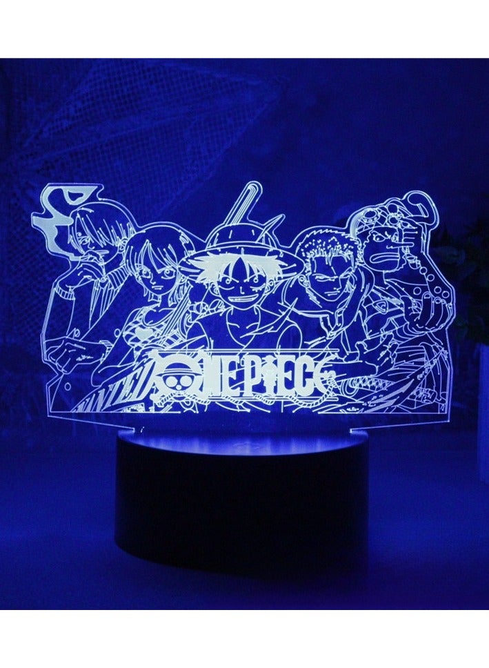 KUYING One Piece Series 3D Night Light LED Creative Desk Lamp 