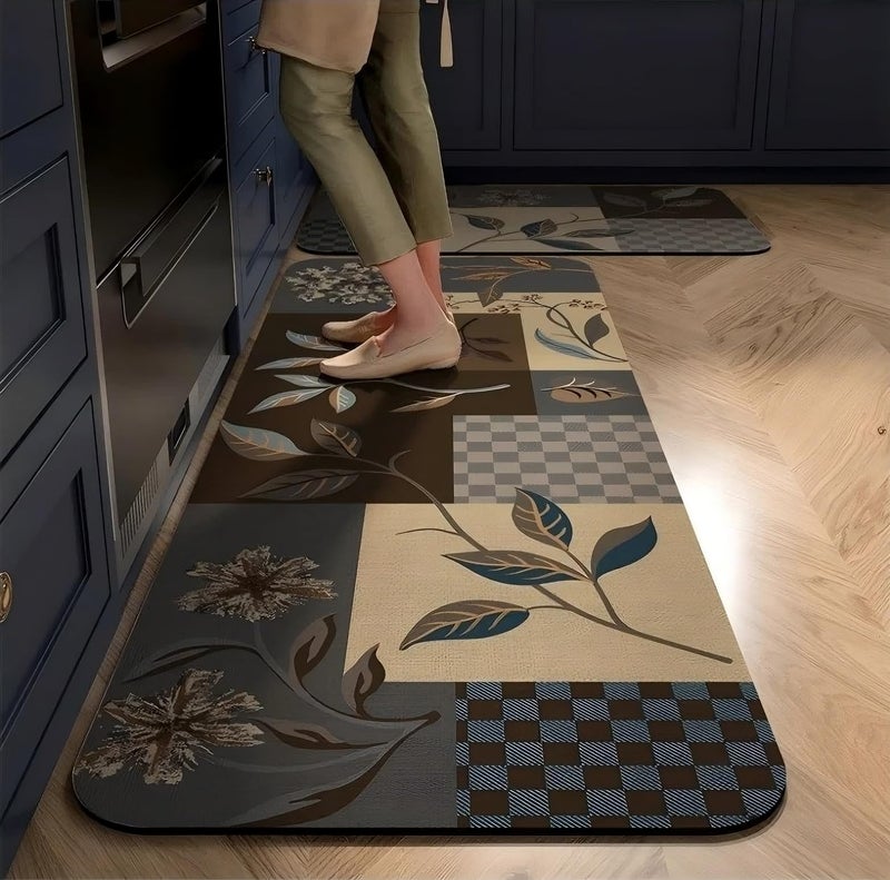 Royser Anti-Fatigue Kitchen Mat Set of 2 for Home & Office – Waterproof & Cushioned Floor Runner for Comfort | Non-Slip Anti-Skid Mat for Kitchen, Sink & Standing Desk | Easy to Clean & Durable - Image 1