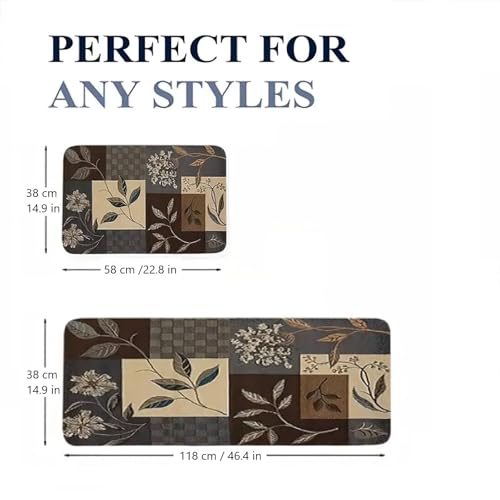 Royser Anti-Fatigue Kitchen Mat Set of 2 for Home & Office – Waterproof & Cushioned Floor Runner for Comfort | Non-Slip Anti-Skid Mat for Kitchen, Sink & Standing Desk | Easy to Clean & Durable - Image 2