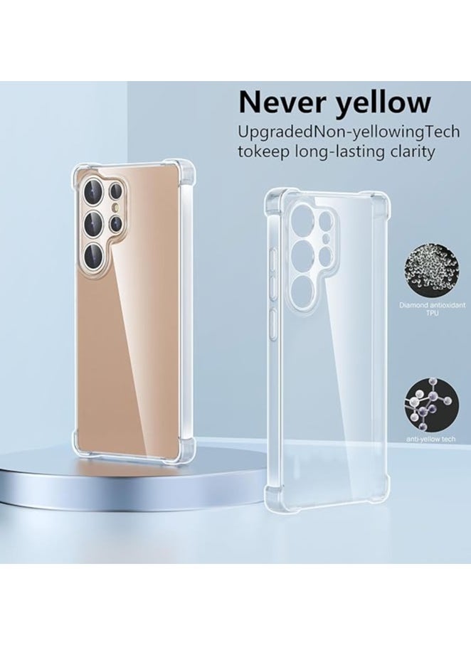 2 in 1 Case for itel S25 Ultra,  1-Pack Screen Protector&Transparent Cover