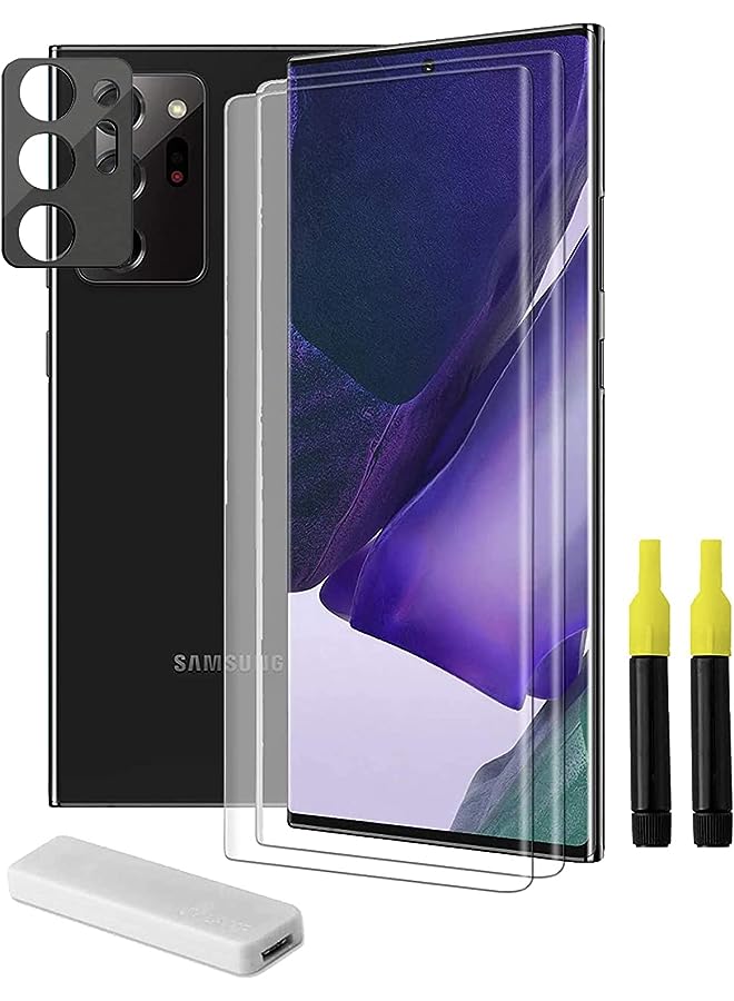 IAF EasyLifes Screen Protector for Samsung Note 20 Ultra [UV] [2 Pack]+ for Samsung Galaxy Note 20 Ultra Camera Lens Protector, for Samsung Galaxy Note 20 Ultra Screen Protector Film 3 IN 1 