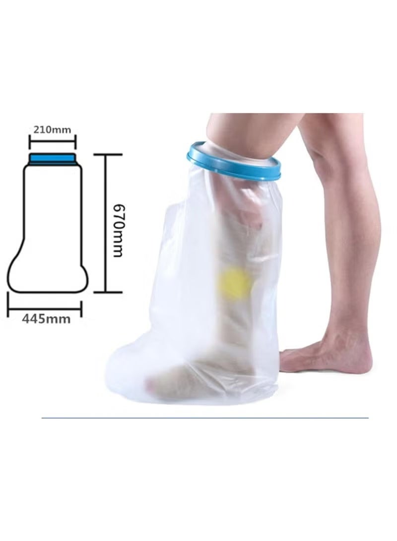Relex Waterproof Extra Wide Leg Cast Cover for Shower Adults, Extra Large Leg Shower Cover with Non-Slip Bottom, Watertight Foot Protector for Plus Size Adults Surgery Shower Boot - Image 2