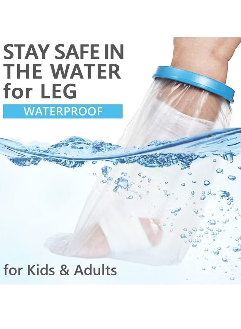 Relex Waterproof Extra Wide Leg Cast Cover for Shower Adults, Extra Large Leg Shower Cover with Non-Slip Bottom, Watertight Foot Protector for Plus Size Adults Surgery Shower Boot - Image 3