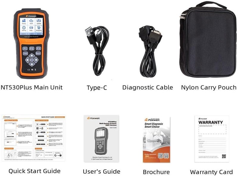 ماسح ضوئي OBD2 من FOXWELL NT530 لسيارات بورش - أداة تشخيص متعددة الأنظمة مع خدمات الصيانة - Image 2