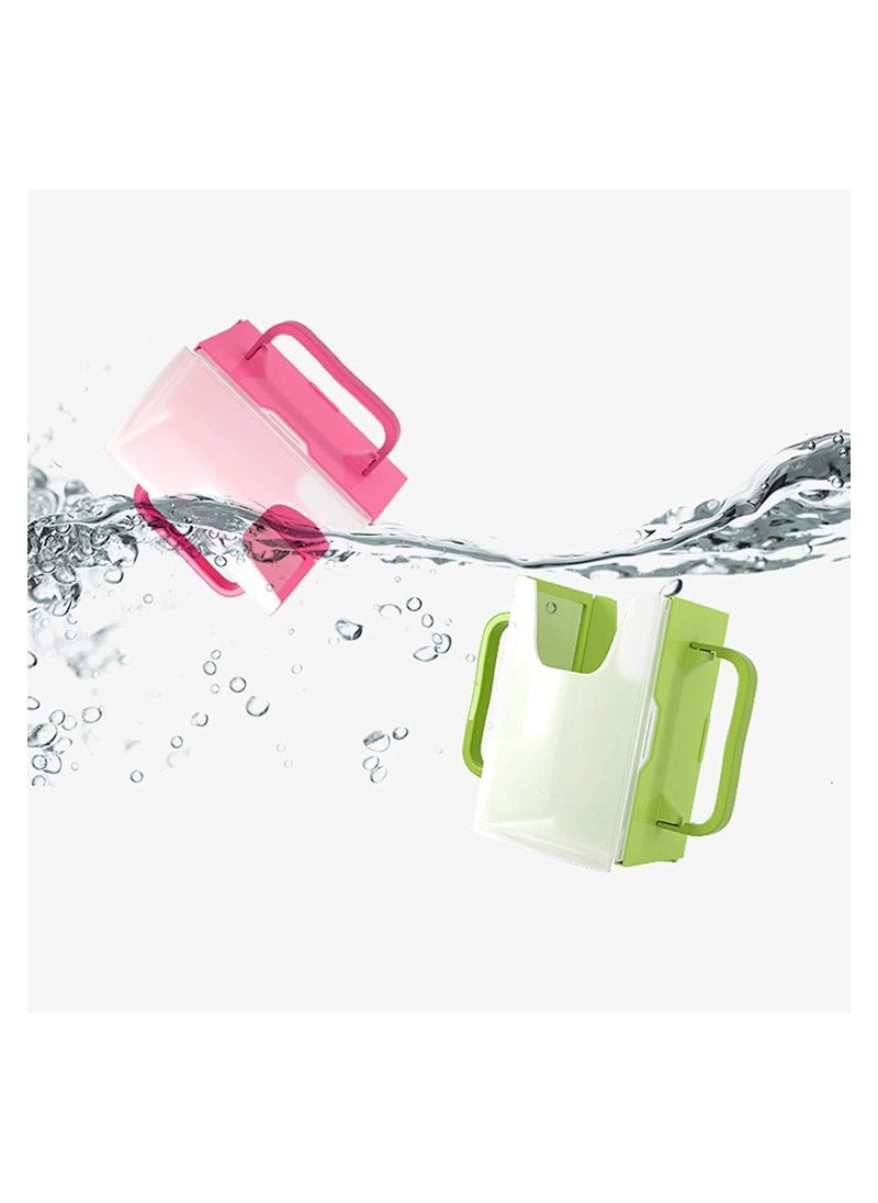 Generic - Adjustable Juice Box Holder Spill proof Milk Drink Cup Holder Saucer with Handle for Babie Toddler Kid Pink - Image 1