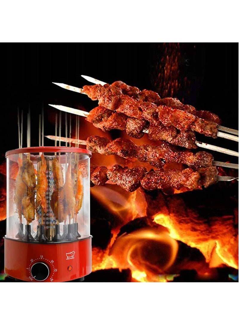 DUMBO Electric 360° Automatic Rotating Smoke-free Grill BBQ Machine Rotisserie Machine Timed 1100W TK-12D Red  - Image 5