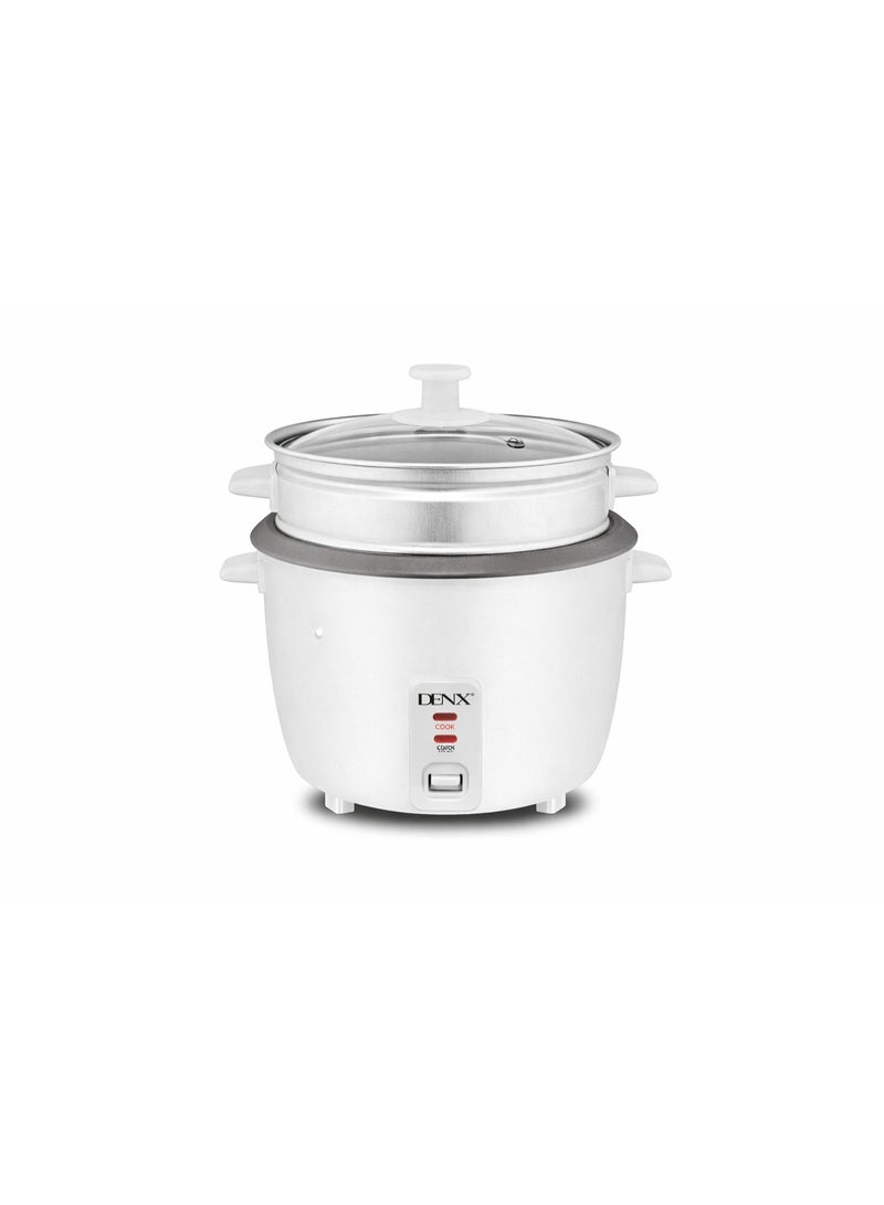 DENX Electric Rice Cooker 0.6L 350W Compact Non-Stick Inner Pot with Steamer Basket Model DX2085 - Image 1