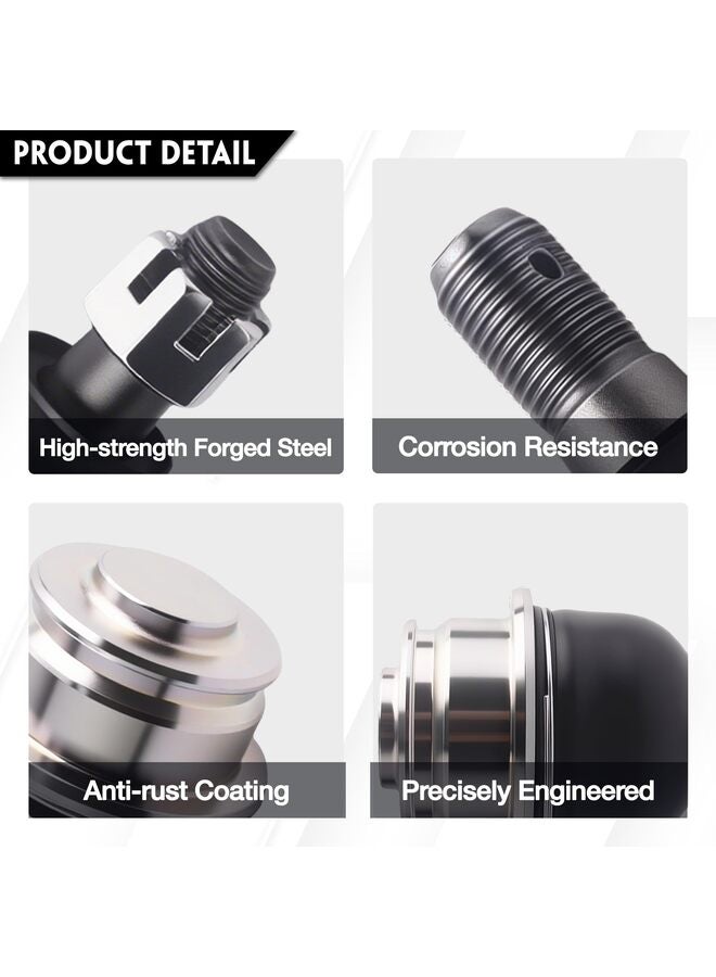 زوج من مفاصل كروية أمامية علوية وسفلية لنظام التعليق، متوافقة مع سيارات تويوتا هايلكس وفورتشنر وإينوفا موديلات 2008-2019، بديل للأرقام 43330-09510 و43310-09015 - Image 5