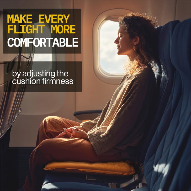 Whispering Winds Inflatable Seat Cushion - Comfortable Blow-up Foam Pad for Airplane, Travel, Stadium, Outdoors, Camping, Car & More - Image 3