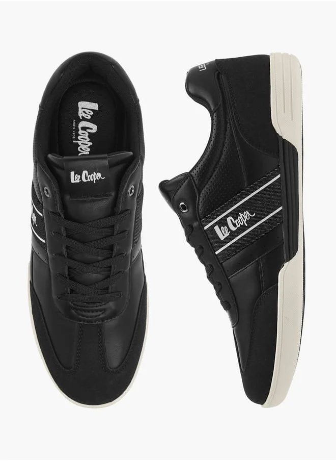 Lee Cooper Mens Panelled Ankle Sneakers With Lace-Up Closure