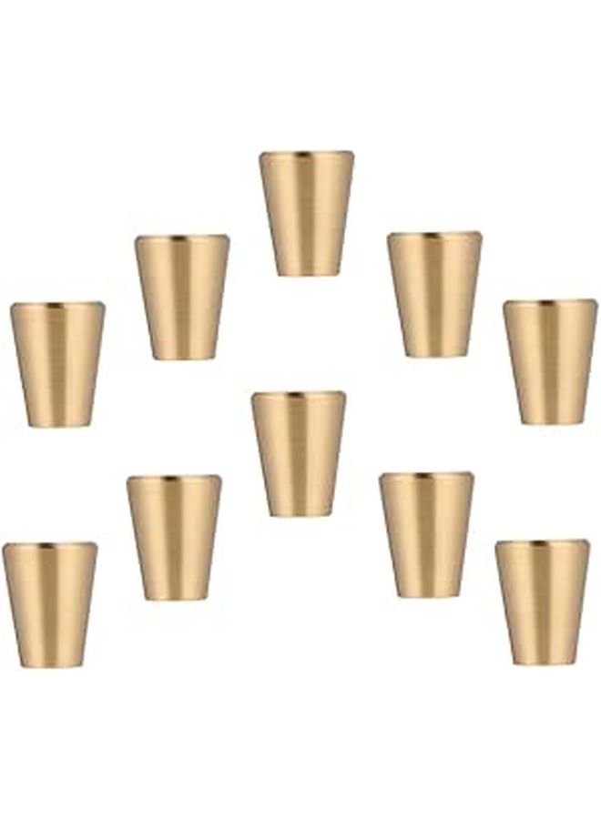 Solid Wood And Copper Cabinet Handles 10pcs Single Hole Small Size 15x17x10mm - Image 1