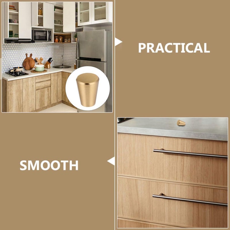 Solid Wood And Copper Cabinet Handles 10pcs Single Hole Small Size 15x17x10mm - Image 5